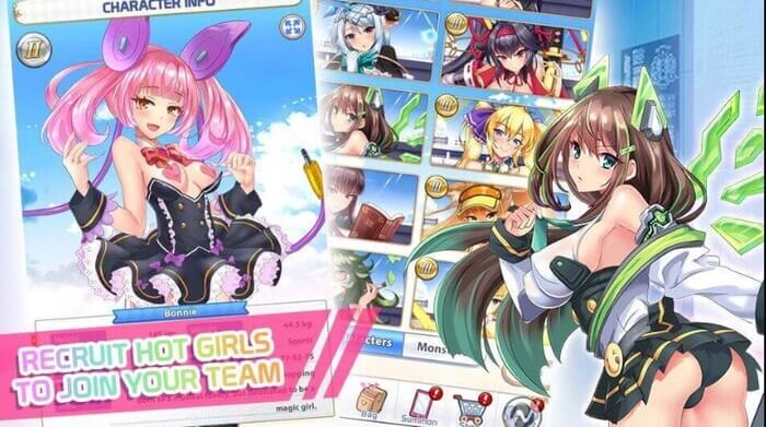 Recruit hot Girls to join your Team in Project QT